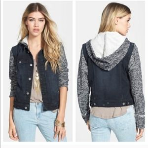 Free People Hooded Denim Jacket